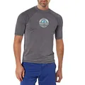 Kanu Surf Mens Mercury Upf50Short Sleeve Sun Protective Rashguard Swim Shirt, Avalon Charcoal, Large