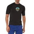 Kanu Surf Men's Mercury UPF 50+ Short Sleeve Sun Protective Rashguard Swim Shirt, Avalon Black, X-Large