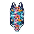 Speedo Girls' Swimsuit One Piece Thick Strap Racer Back Printed