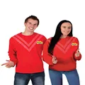 The Wiggles Red Simon Wiggle Adult Top, Long Sleeve Shirt for Adults, Perfect Collecting