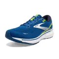 Brooks Men's Ghost 15 Neutral Running Shoe, Blue Nightlife White, 10 US