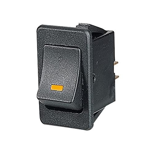 Narva 20A 12V On/off Rocker Switch with Amber LED, 34.5 x 20 mm