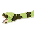 Wild Republic Snakesss, Rattlesnake Plush, Stuffed Animal, Plush Toy, Gifts for Kids, Green Rock with Vinyl Mouth, 54 inches