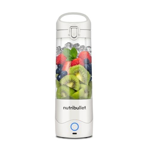 nutribullet Portable Blender, that mixes smoothies, protein shakes, party drinks and more on the go. Personal Blender, 20 Oz Rechargeable Portable Blender Charged via USB-C, BPA-Free, White