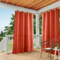 Exclusive Home Cabana Solid Indoor/Outdoor Light Filtering Grommet Top Curtain Panel Pair, 54"x108", Mecca Orange