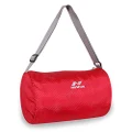 Nivia Basic Gym Bag | Polyester (Red/Grey, Standard) Duffel | Shoulder Bag | Fitness Bag | Sports & Travel Bag | Kit Bag | Separate Shoes Compartment | Unisex Gym Bags for Men & Women