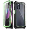 Poetic Guardian Case for Motorola G 5G 6.5" (2022), [6FT Mil-Grade Drop Tested] Full-Body Hybrid Shockproof Bumper Cover with Built-in Screen Protector, Green/Clear