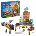 LEGO 60321 City Fire Brigade Set, Building with Fold-Back Flames, Truck and Firefighter Minifigures, Rescue Toy for Kids Age 7 +