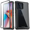 Poetic Guardian Case for Motorola Moto Edge Plus 5G 2023 [Not for 2022 Version], [20FT Mil-Grade Drop Tested], Full Body Hybrid Shockproof Bumper Cover with Built-in Screen Protector, Black