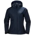 Helly Hansen Women's Seven J Waterproof Windproof Breathable Rain Coat Jacket, 598 Navy, Medium