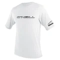 O'Neill Youth Basic Skins UPF 50+ Short Sleeve Sun Shirt, White,4