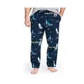 Nautica Mens Soft Woven 100% Cotton Elastic Waistband Sleep Pajama Pant, Sailboat Blue, X-Large