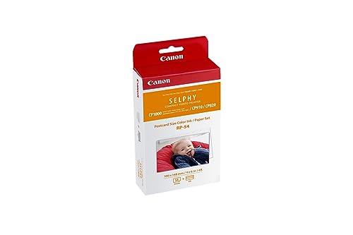 Canon RP54 Ink and Paper Pack, Postcard Size 6x4in (148x100mm) Compatible with Selphy CP1500/CP910/CP820/CP1000/CP1200/CP1300