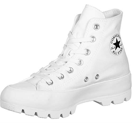 Converse Chuck Taylor All Star Lugged Hi Trainers, White Black White, 8.5 US