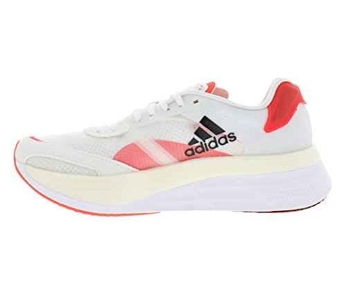 adidas Womens Adizero Boston 10 Fitness Running Shoes White 7.5 Medium (B,M)