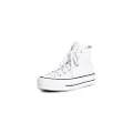 Converse Women's Chuck Taylor All Star Lift Sneakers, White/Black/White, 10 US