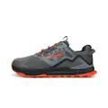 Altra Running Men's Lone Peak All-Weather Low 2 Hiking Shoes, Grey/Orange, 8 US Size