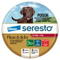 Seresto Flea & Tick Collar for Dogs Over 8 kg, Single Pack, Long-lasting Protection, Odourless, Adjustable and Water-Resistant Dog Collar, 1 Pack