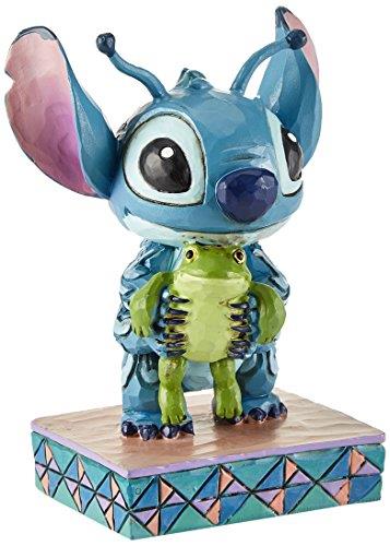 Disney Traditions Strange Life Forms Stitch with Frog Figurine,Multi-Colour,7 x 6 x 10 cm