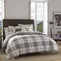 Eddie Bauer - Twin Duvet Cover Set, Cotton Reversible Bedding with Matching Sham, Plaid Home Decor for All Seasons (Alder Charcoal, Twin)