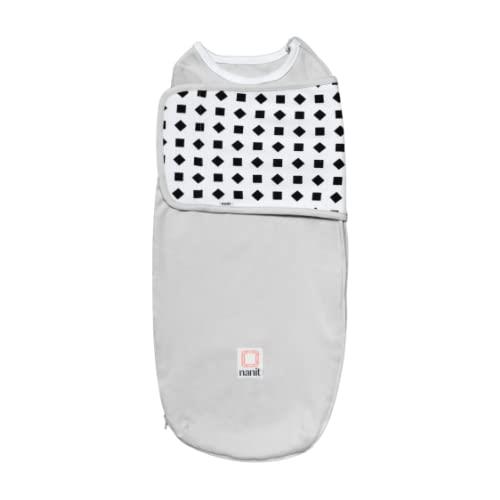 Nanit Breathing Wear Swaddle – Works with Nanit Pro Monitor to Track Breathing Motion Sensor-Free for Baby Safety, Real-Time Alerts, 100% Cotton, Size Small, 0-3 Month,Pebble grey