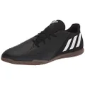 adidas Unisex Predator Edge.4 Indoor Sala Soccer Shoe, Core Black/White/Vivid Red, 10 US Men