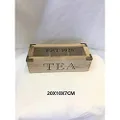 Lylac Wooden Tea Box 3 Section 24x10x7 Cm