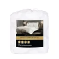 Royal Comfort Reversible Comforter Set Bamboo Cooling, 1 x Comforter 2 x Standard Pillowcases 2 x European Pillowcases 1 x Cushion 1 x Breakfast Pillow (7 Pcs, Queen, White)