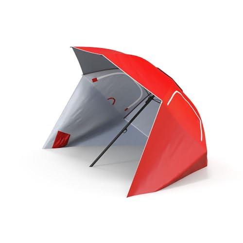Havana Outdoors Beach Umbrella Tent 2.4M Outdoor Garden Beach Portable Shade - Red 2.4m