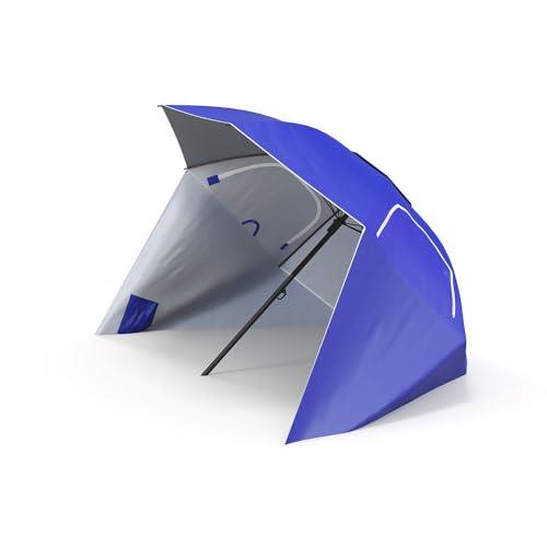 Havana Outdoors Beach Umbrella Tent 2.4M Outdoor Garden Beach Portable Shade - Blue 2.4m