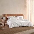Linen House Nara 400TC Bamboo/Cotton White Single Quilt Cover Set