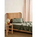 Linen House Nara 400TC Bamboo/Cotton Moss Queen Sheet Set