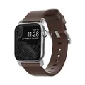 Nomad Hardware Horween Modern Band for Apple Watch, Silver/Rustic Brown, 41 mm