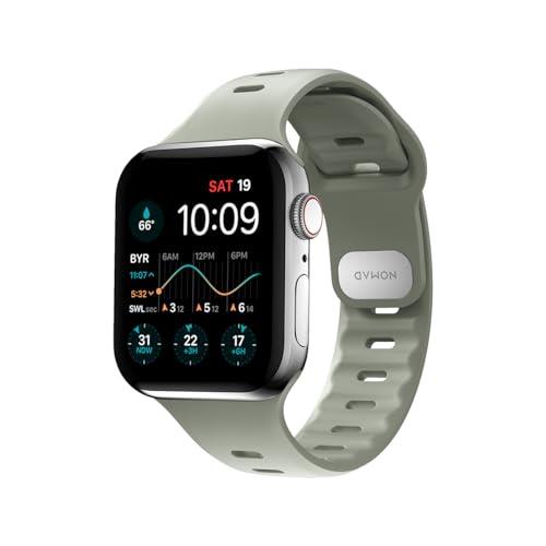 Nomad Sport Slim Strap Watchband for Apple Watch, Sage, 45 mm