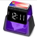 Rewyre Dual Alarm Clock Wireless Charger with UV Steriliser, Black