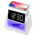 Rewyre Dual Alarm Clock Wireless Charger with UV Steriliser, White