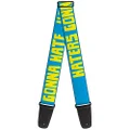 Buckle-Down Premium Guitar Strap, Haters Gonna Hate Turquoise/Yellow, 29 to 54 Inch Length, 2 Inch Wide