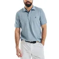 Nautica Men's Classic Short Sleeve Solid Performance Deck Polo Shirt, Deep Anchor HEA, XX-Large