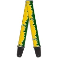 Buckle-Down Premium Guitar Strap, Seattle Skyline Yellow/Emerald Green, 29 to 54 Inch Length, 2 Inch Wide