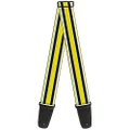 Buckle-Down Premium Guitar Strap, Stripes Light Yellow/Navy/Yellow, 29 to 54 Inch Length, 2 Inch Wide