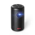 NEBULA Capsule II Smart Mini Projector, by Anker, 200 ANSI Lumen 720p HD Portable Projector with Wi-Fi, DLP, Android TV 9.0, 8W Speaker, 100~'' Image, 5,000+ Apps, Movie Home Entertainment Black