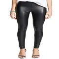 commando Women's Perfect Control Faux Leather Leggings, Black, XL Plus