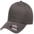 Flexfit Unisex Adult Cotton Twill Fitted Cap Hat, Dark Grey, Large-X-Large