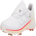 adidas Womens Zg21 Recycled Polyester Boa Golf Shoes Golf Shoe, Footwear White/Core Black/Solar Red, 11
