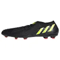 adidas Predator Edge.1 Youth Firm Ground Soccer Cleats, Core Black-solar Yellow-solar Red, 6 US