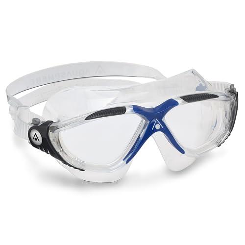 Aquasphere Vista Clear Lens Swimming Mask, Clear/Grey/Blue (197640)