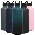 Simple Modern 84 oz Summit Water Bottle with Straw Lid - Hydro Vacuum Insulated Flask Double Wall Half Gallon Chug Jug - 18/8 Stainless Steel Ombre: Moonlight