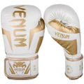 Venum Mens Elite Boxing Gloves - White/Gold 12oz, White/Gold, 12oz US