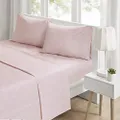 Intelligent Design Microfiber Cozy Bed Sheet Set, Modern All Season Bedding & Pillowcases, Premium 14" Elastic Pocket Fits up to 16" Mattress, Twin Pink Cats 3 Piece