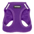Voyager Step-in Air Dog Harness - All Weather Mesh, Step in Vest Harness for Small and Medium Dogs by Best Pet Supplies - Purple (Matching Trim), XS (Chest: 13 - 14.5" ) (207T-PPW-XS)